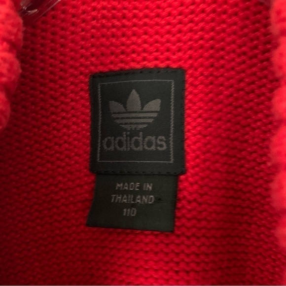 Adidas Y2K Icebreaker Gray Quilted Red Knit Bomber Training Varsity Jacket Sz L - Picture 4 of 10